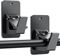 No Drill Curtain Rod Brackets, Universal Curtain Rod Holder, 2 Pack Self by EKOTTOK