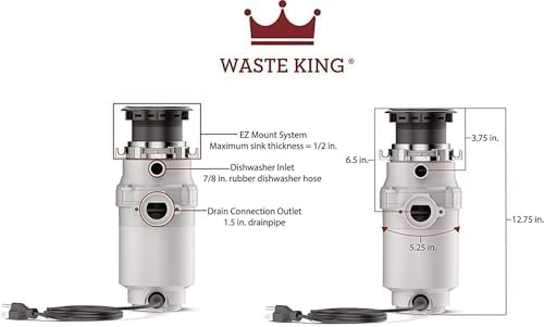 Waste King Garbage Disposal for Kitchen Sink - Image 4