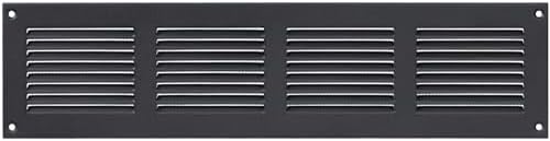Repa Market Air Vent Cover 16x4 Inch Anthracite Galvanized Steel Louvered Grill by RepaMarket