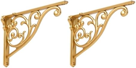 Khtumeware Gold Shelf Bracket 10 Inch, Decorative Brackets by khtumeware
