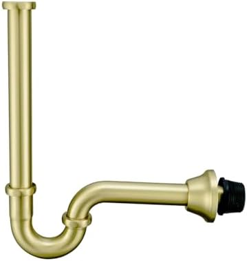 Brass P Trap U-Shape 11/4 inch Sink Drain Pipe by SEABEFORE