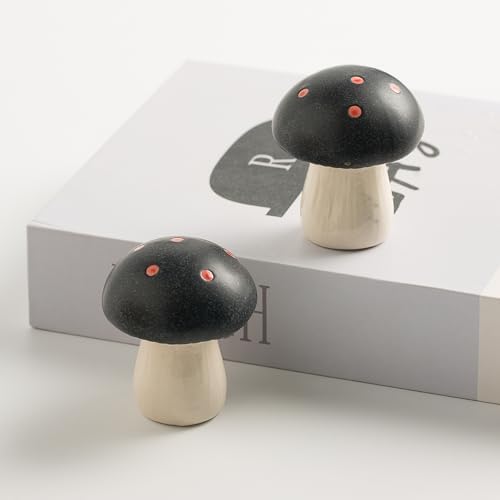 BEUNAIZER Ceramic Mushroom Toilet Bolt Covers, Decorative Caps - Image 5