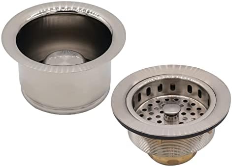 Westbrass CO2196-07 COMBO PACK 3-1/2" Post Style Large Kitchen Sink Basket by Westbrass