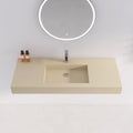 47"X19" Bathroom Sink with Single Faucet Hole, Stone Resin Wall-Mount or by MEDUNJESS