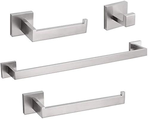 TURS Bathroom Hardware Set Brushed Towel Bar Set Stainless Steel Bathroom by TURS