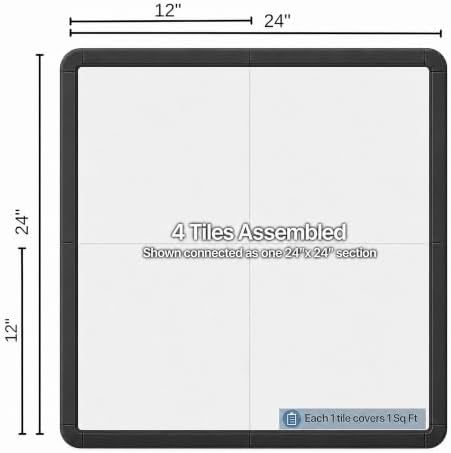Flooring Inc's 3/8" Thick Interlocking Lightweight Plastic Practice Dance Floor - Image 6