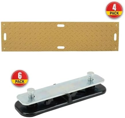 4 Pack 2' x 4' - 1/2" Heavy Duty Ground Protection Mats - Polyethylene Mat - Image 2