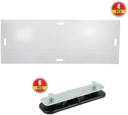4 Pack 3' x 8' White Ground Protection Mats - Image 4