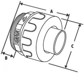 1/2-Inch Non-metallic Liquid Tight Straight Electrical Conduit Connector Fitting - Image 2