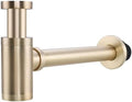Bottle Trap, Brass Decorative 1 1/4 Bathroom Sink P Trap, Large Body Round by SWHYGER