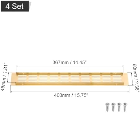 uxcell Air Vents Cover, Rectangle Louvered Ventilation Grille - Image 2