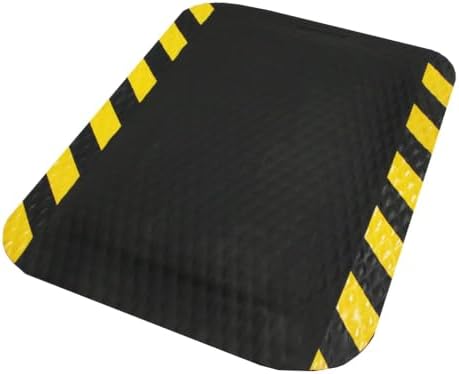 M+A Matting Hog Heaven Industrial-Grade Anti-Fatigue Mat | OSHA Yellow Striped by MAMatting
