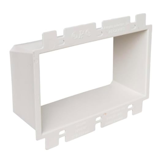 Electrical Box Extender 3 Gang Extension Ring Plastic Up to 1 1/2" Flush by Unknown