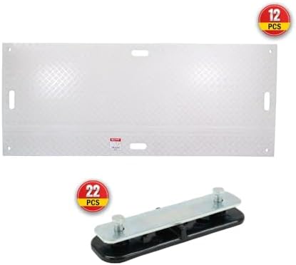 12 Pack 4' x 8' White Ground Protection Mats - Image 2