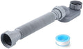 Low Profile 1 1/2 P Trap, Flexible Bathtub Shower Drain Pipe, Flat P Trap by Cinsda
