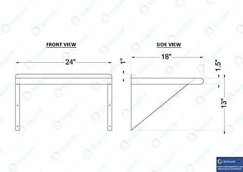 AmGood 24" Long X 18" Deep Stainless Steel Wall Shelf | NSF Certified | - Image 5
