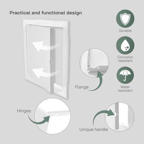 Vent Systems 8'' x 8'' Inch White Metal Access Panel - Image 3