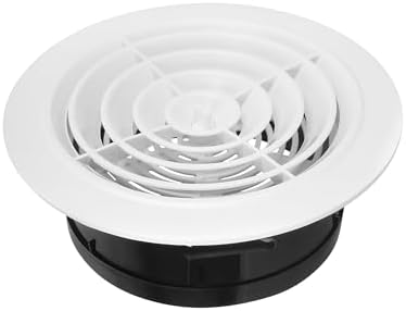Round Air Vent Cover, 6 Inch Adjustable, ABS Ceiling Vent by ascavs-us