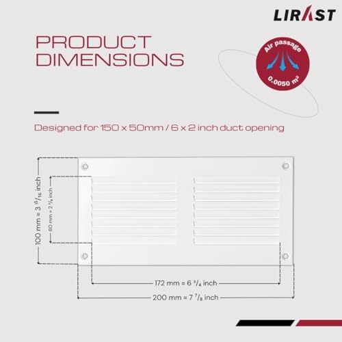 6x2 Vent Cover with Built-in Screen - Image 5