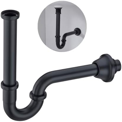Brass P Trap U-Shape 1 1/4 Sink Drain Pipe by SEABEFORE