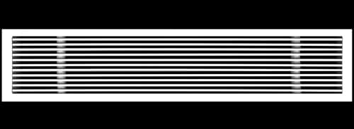 HVAC Premium 48"W X 4"H Linear Aluminum Clip-On Bar Return Air Grille by HVACPremium