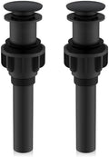 KENES 2 Pack Black Pop Up Bathroom Sink Drain Assembly Without Overflow by KENESBathroomKitchen