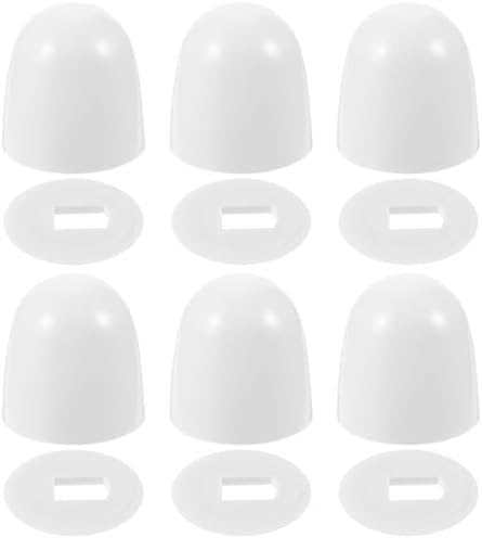6 Pcs Toilet Bolt Caps, Push-On Bowl Covers 1.44" Snap-On Floor Screw Cap by Unknown