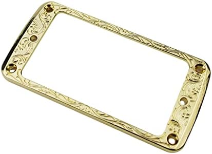 Guyker Metal Flat Humbucker Cover, Pickup Mounting Ring Set - Image 2