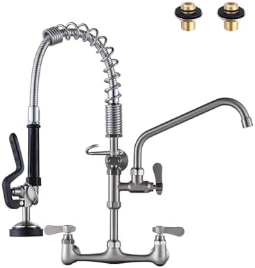 Brushed Nickel 21" Height Commercial Kitchen Faucet by IVIGA