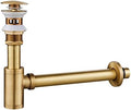 1-1/4" Solid Brass Bottle Trap Overflow Pop-Up Sink Kit Antique by MENATT