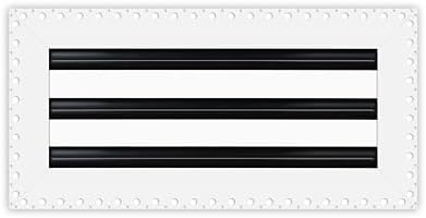 BUILDMART - 14x6 MUD-in Air Vent Cover - Drywall MUD in White Air Vent - MUD by TexasBuildmart