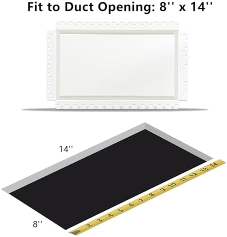 8x14 Inch Steel Recessed Flush Wall Vent Cover - Image 2