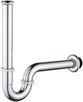 Bathroom Basin Sink Bottle P Trap, Brass U-Shape 1-1/4 inch Slip Inlet Drain by GORDEE