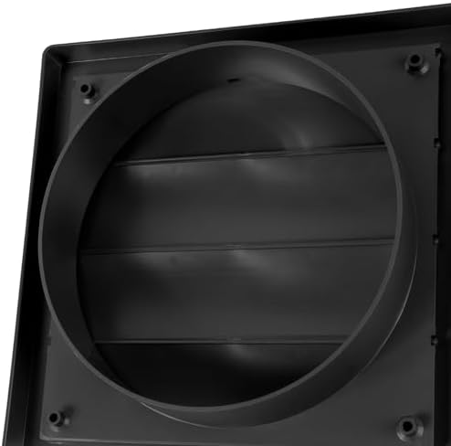 Plastic 6" Black Dryer Vent Cover - Image 6