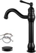 gotonovo Vintage Bathroom Vessel Sink Faucet, Matte Black, by HOME