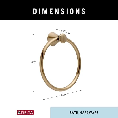 Delta Lahara Hand Towels Holder Champagne Bronze-Towel Racks - Image 6