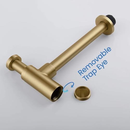 KIBI Round Bottle Trap for Bathroom Sink | Decorative Brass Basin Sink Waste - Image 7