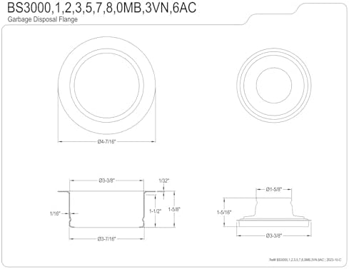 Kingston BS3000MB Garbage Disposal Flange, Matte Black - Image 2