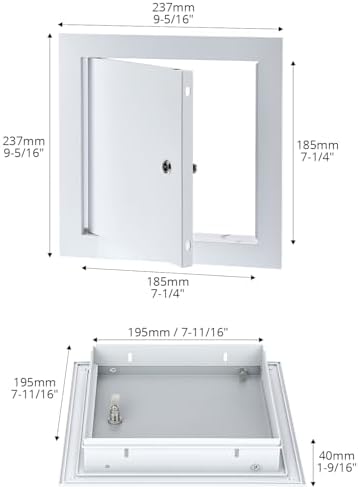 QWORK Aluminum Alloy Access Panel 8" x 8" – Service Shaft Door - Image 7