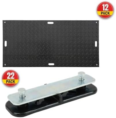 12Pcs 4' x 8' Ground Protection Mats w/ 22 Pcs Single Connectors - Image 2