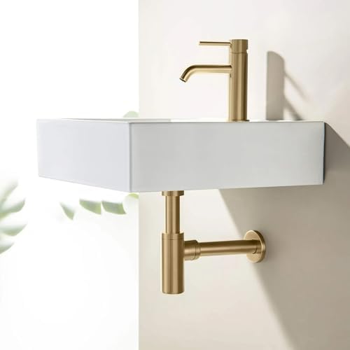 KIBI Round Bottle Trap for Bathroom Sink | Decorative Brass Basin Sink Waste - Image 2