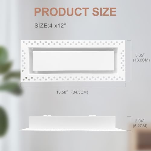 Flush Wall Vent Cover 4x12 Inch - Image 2