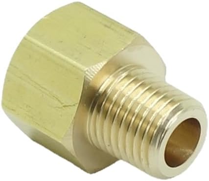 1 Piece 1/4" NPT Pipe Male x M16 x1.5 Female Metric Gauge Adapter Brass - Image 3