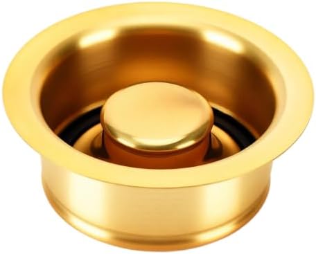 Brushed Gold Garbage Disposal Flange and Sink Stopper, 304 Stainless Steel Sink by BUYNOW