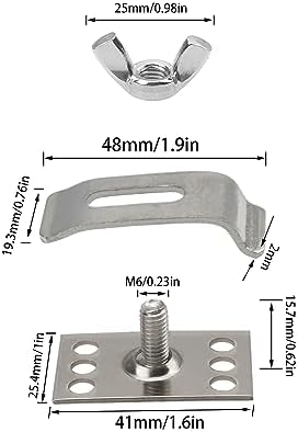 10Pcs 304 Stainless Steel Heavy Duty Sink Clips Kit, Kitchen Bathroom Epoxy - Image 2