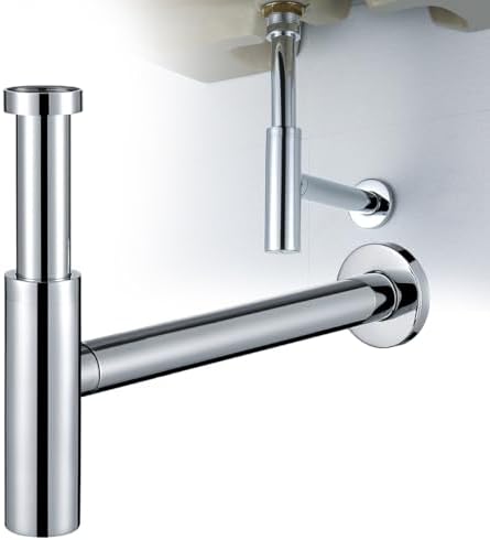 Bathroom Basin Sink Bottle Trap Waste Pipe 1-1/4 inch Slip Inlet Drain Tube Kit by SWHYGER