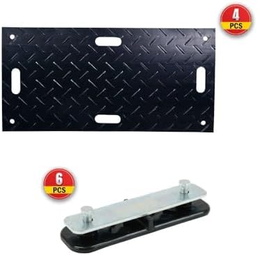 4Pcs 2' x 4' Ground Protection Mats w/ 6 Pcs Single Connectors - Image 2