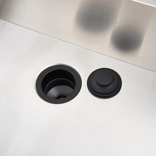 Luxier GD02-M Kitchen Sink Garbage Disposal Flange and Stopper in Matte Black - Image 6