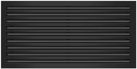 BUILDMART - 36x18 Modern AC Vent Cover - Decorative Black Aluminum Air Vent - by TexasBuildmart