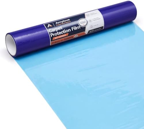 Amylove 24 Inch X 100 ft Carpet Plastic Protection Film by Amylove